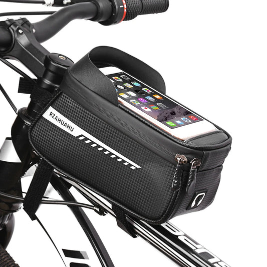 Bicycle Bag Phone Bag Waterproof Mountain Bike Front Top Tube Bag Cycling Touch Screen Phone Holder Pannier MTB Road Bike Bag